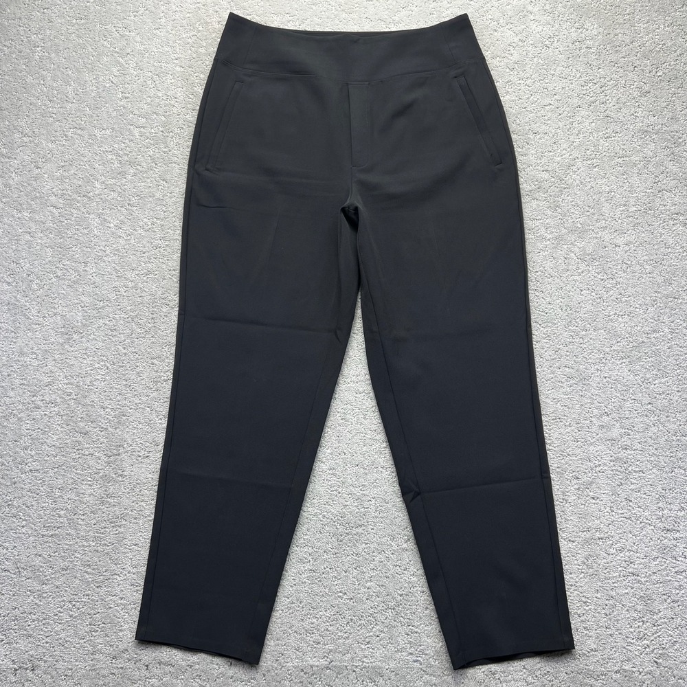 Athleta Pants Womens 12 Black Brooklyn Ankle Tapered Stretch Office Workwear